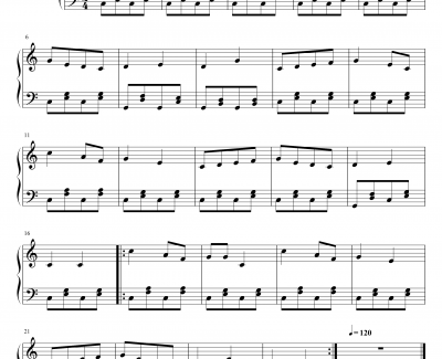 小红帽钢琴谱-儿童歌曲-少儿最喜欢演奏的曲子
