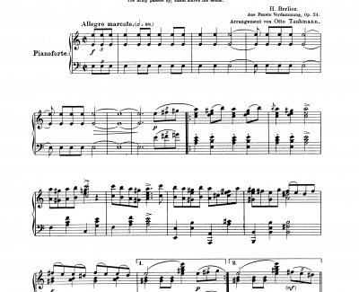 拉科西进行曲 Op.24钢琴谱-柏辽兹