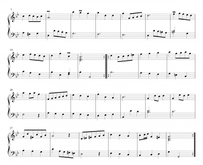 g小调小步舞曲钢琴谱-巴赫-P.E.Bach