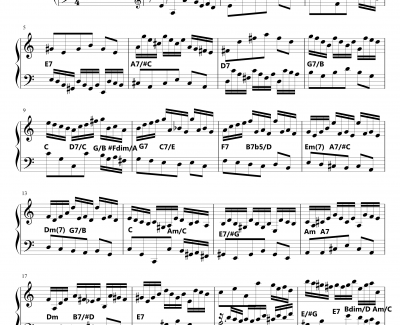 English Suite II Prelude钢琴谱-巴哈-Bach, Johann Sebastian