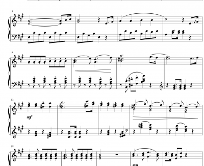 A大调奏鸣曲第一乐章钢琴谱-清代皇帝