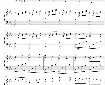 卡农钢琴谱—P版-帕赫贝尔-Pachelbel