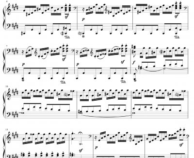 月光钢琴谱-奏鸣曲-贝多芬-beethoven
