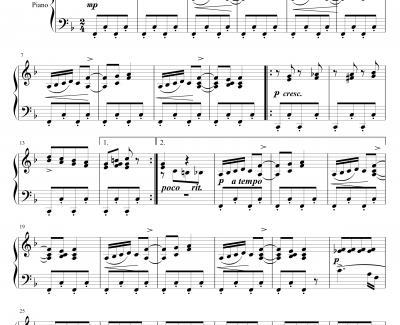 纺织歌钢琴谱-经典-世界名曲