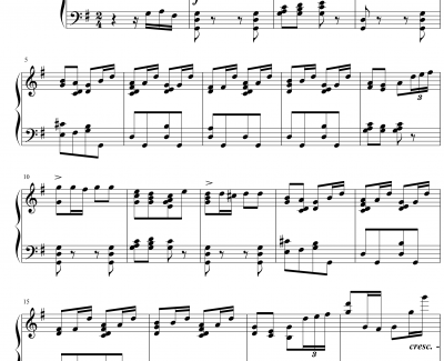 胡桃夹子钢琴谱-俄罗斯舞曲-柴科夫斯基-Peter Ilyich Tchaikovsky