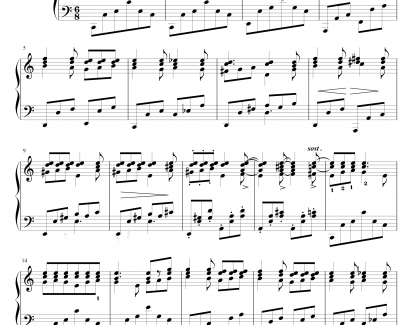 间奏曲钢琴谱-Op.119  No.3-勃拉姆斯-Brahms