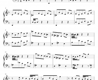 d小调小前奏曲钢琴谱-巴赫-P.E.Bach