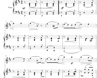 爱的致意钢琴谱-D大调-Edward Elgar