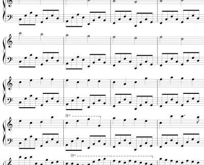 卡农钢琴谱-简易版-帕赫贝尔-Pachelbel