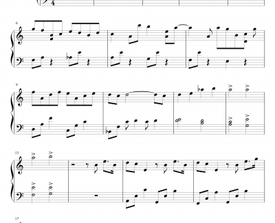 hyakujitunobara钢琴谱-百日蔷薇插曲