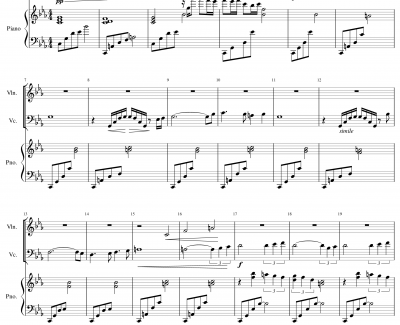 Legend of the Wind钢琴谱-Trio-久石让-三重奏