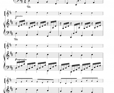 卡农钢琴谱-古筝版-帕赫贝尔-Pachelbel