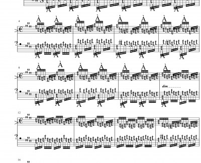 平均律 BWV847前奏曲钢琴谱-奥芬巴赫