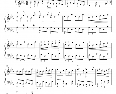 基格钢琴谱-法国组曲四No.6-奥芬巴赫