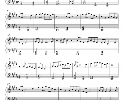 茉莉花钢琴谱-民歌版-中国名曲