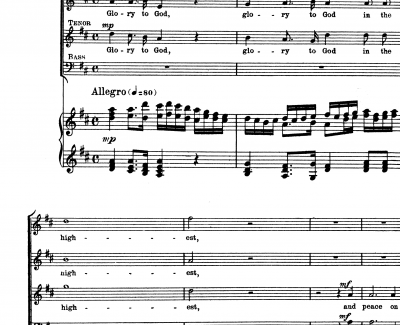 Glory to God in the highest钢琴谱-Handel