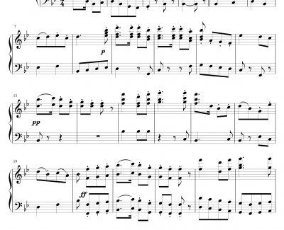 英国民歌组曲钢琴谱-第三首进行曲-沃恩·威廉斯