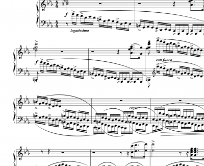 Etude OP.10 No12钢琴谱-肖邦练习曲-革命-chopin