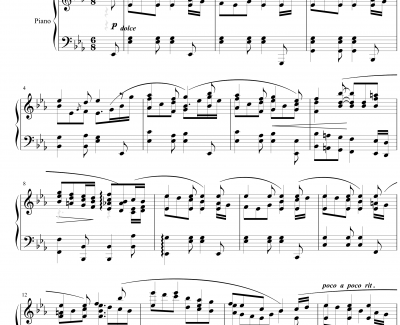 间奏曲Op钢琴谱.117  No.1-勃拉姆斯-Brahms