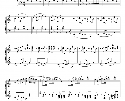 共产儿童团歌钢琴谱-简易变奏曲-甘壁华