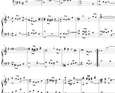 哥德堡变奏曲第20变奏钢琴谱-巴赫-P.E.Bach