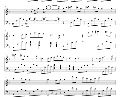 迷雾水珠钢琴谱-自编版-世界名曲