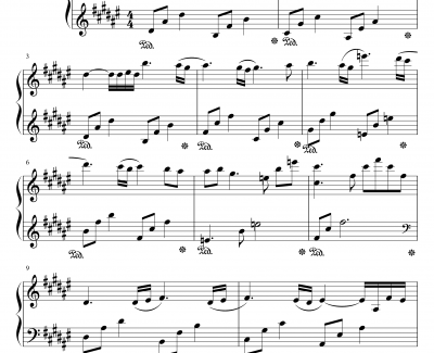 亡灵序曲钢琴谱-完整版-亡灵序曲