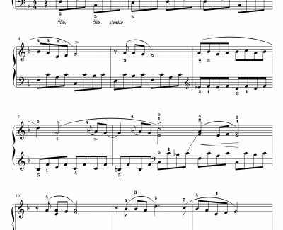 肖邦钢琴谱-离别简化版-chopin