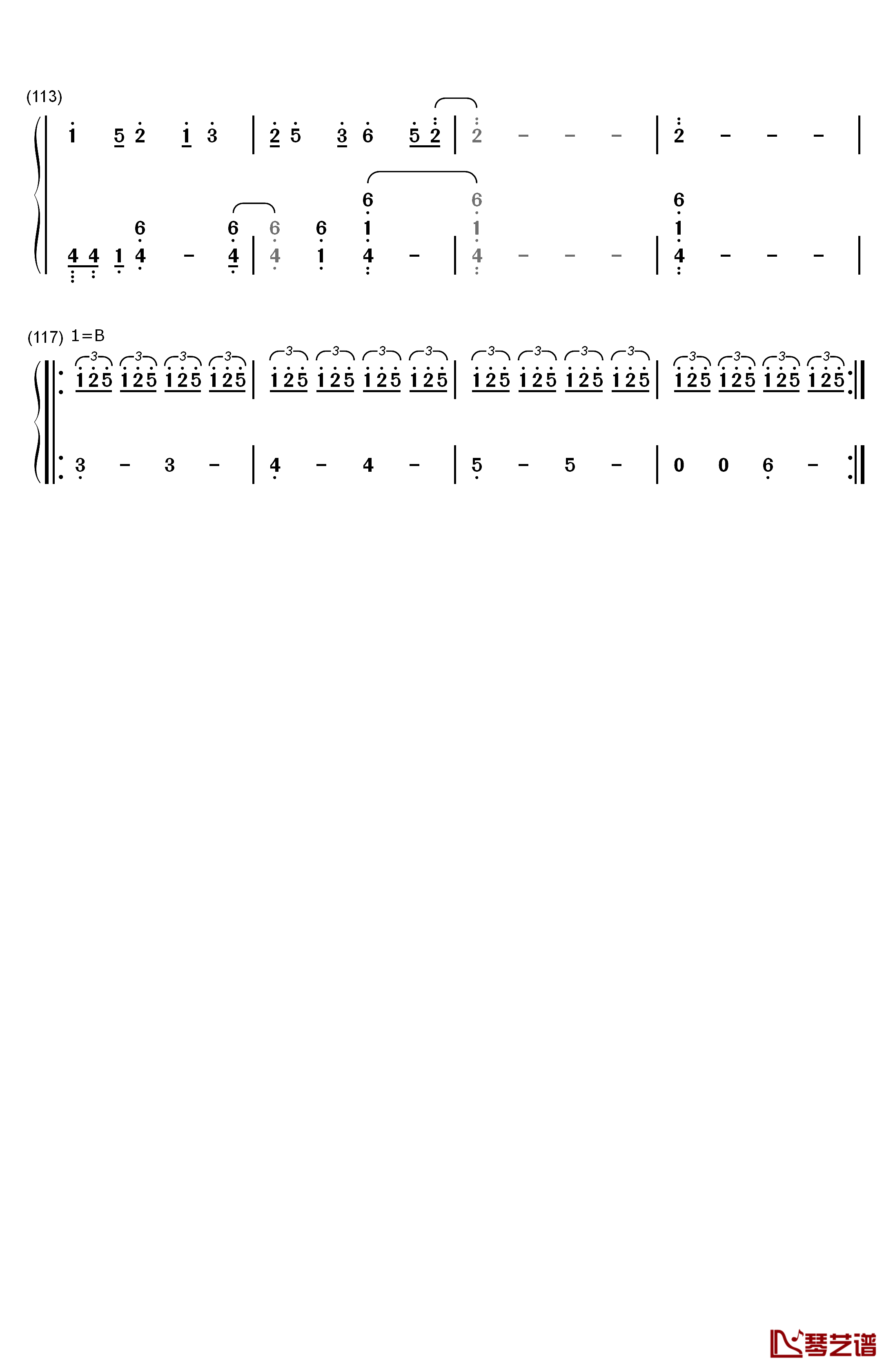三葉のテーマ钢琴简谱-数字双手-RADWIMPS6