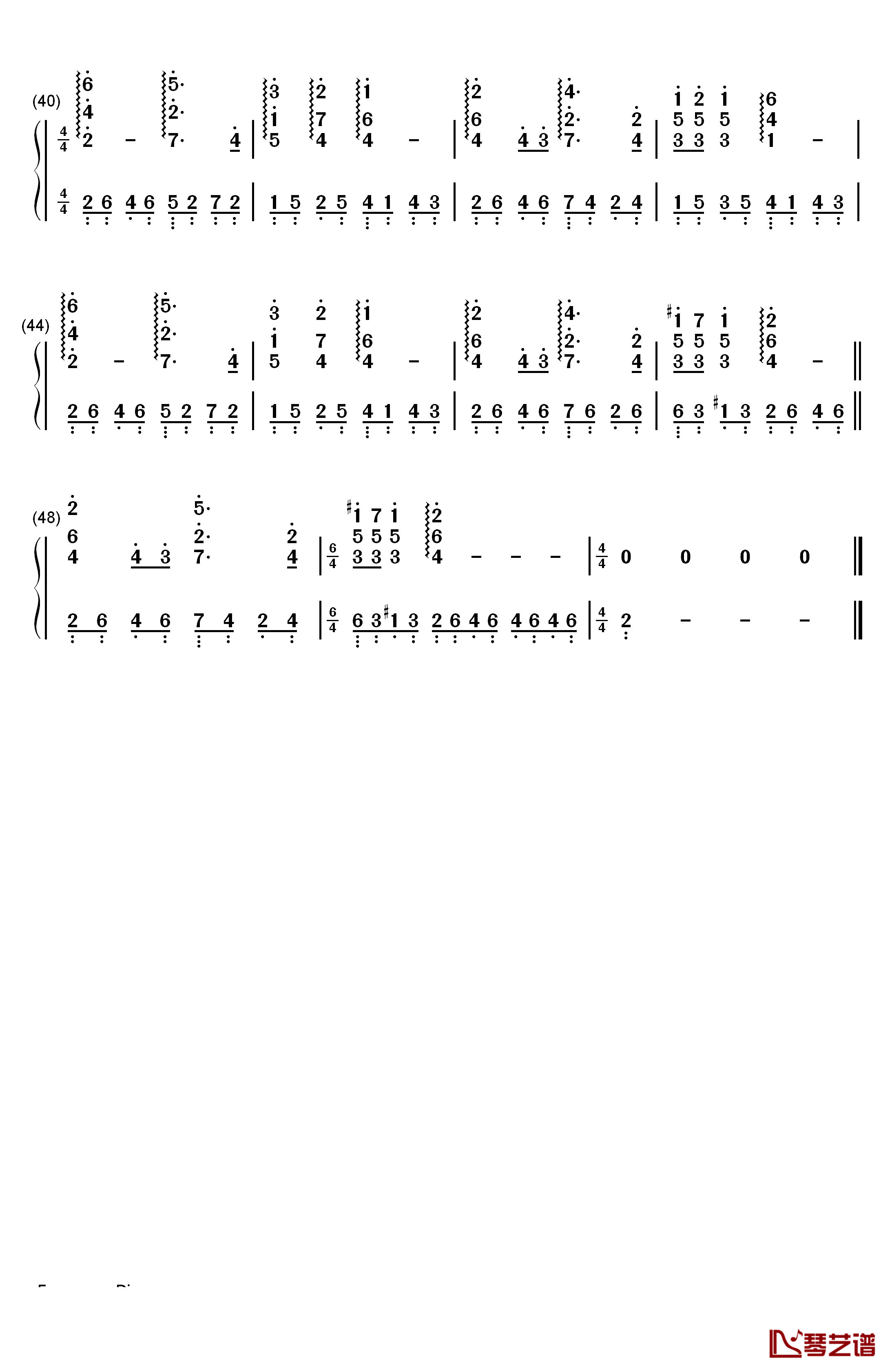 蓝色的爱钢琴简谱-数字双手-理查德·克莱德曼  Richard Clayderman3
