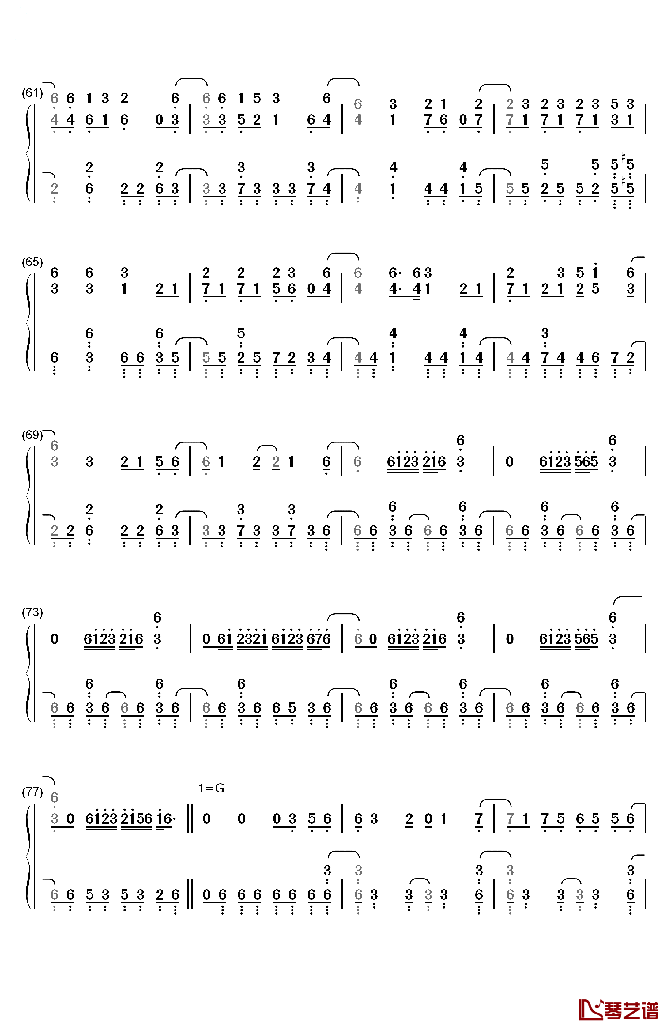 チルドレンレコード 钢琴简谱-数字双手-IA（じん）4