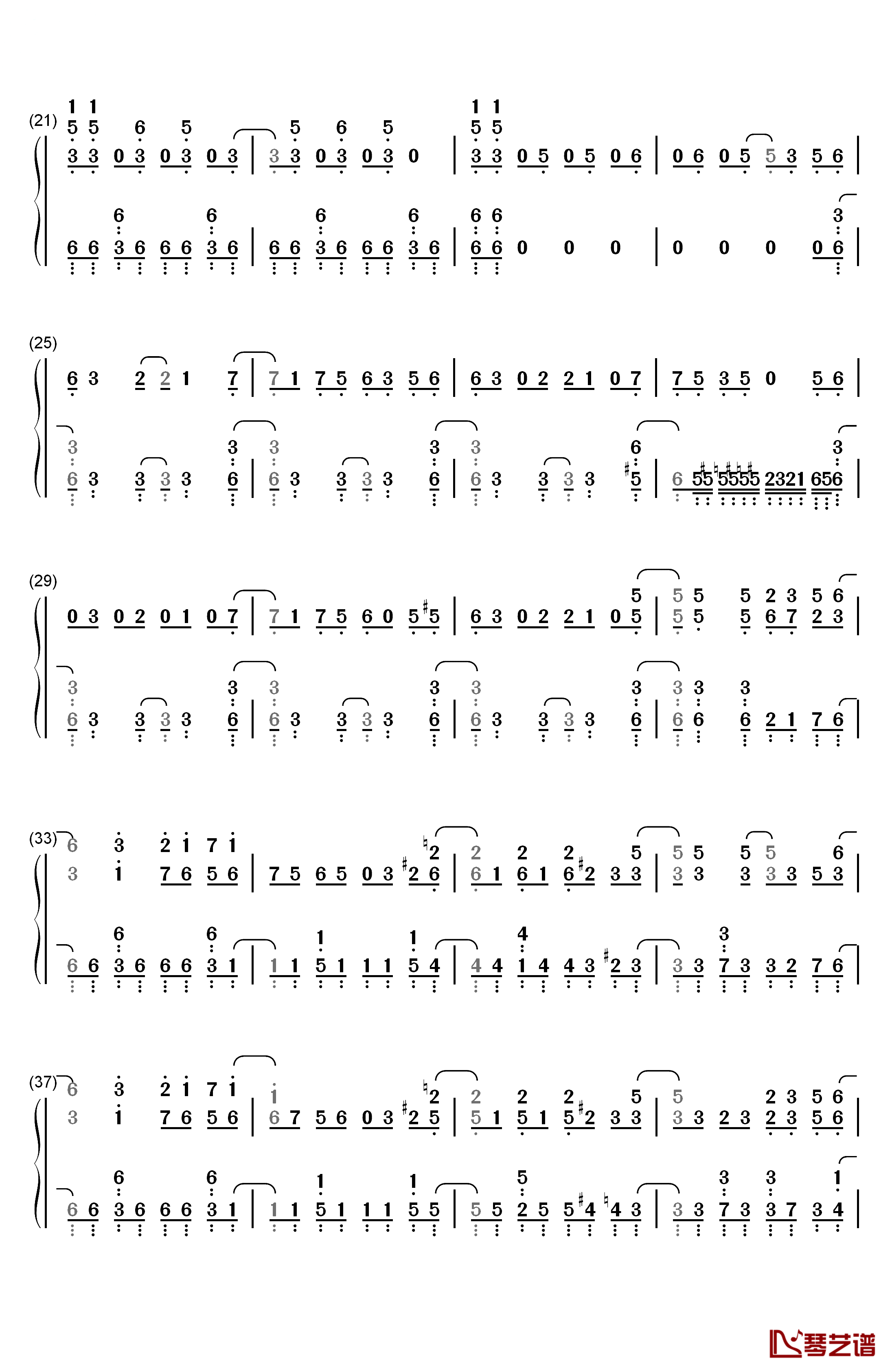 チルドレンレコード 钢琴简谱-数字双手-IA（じん）2