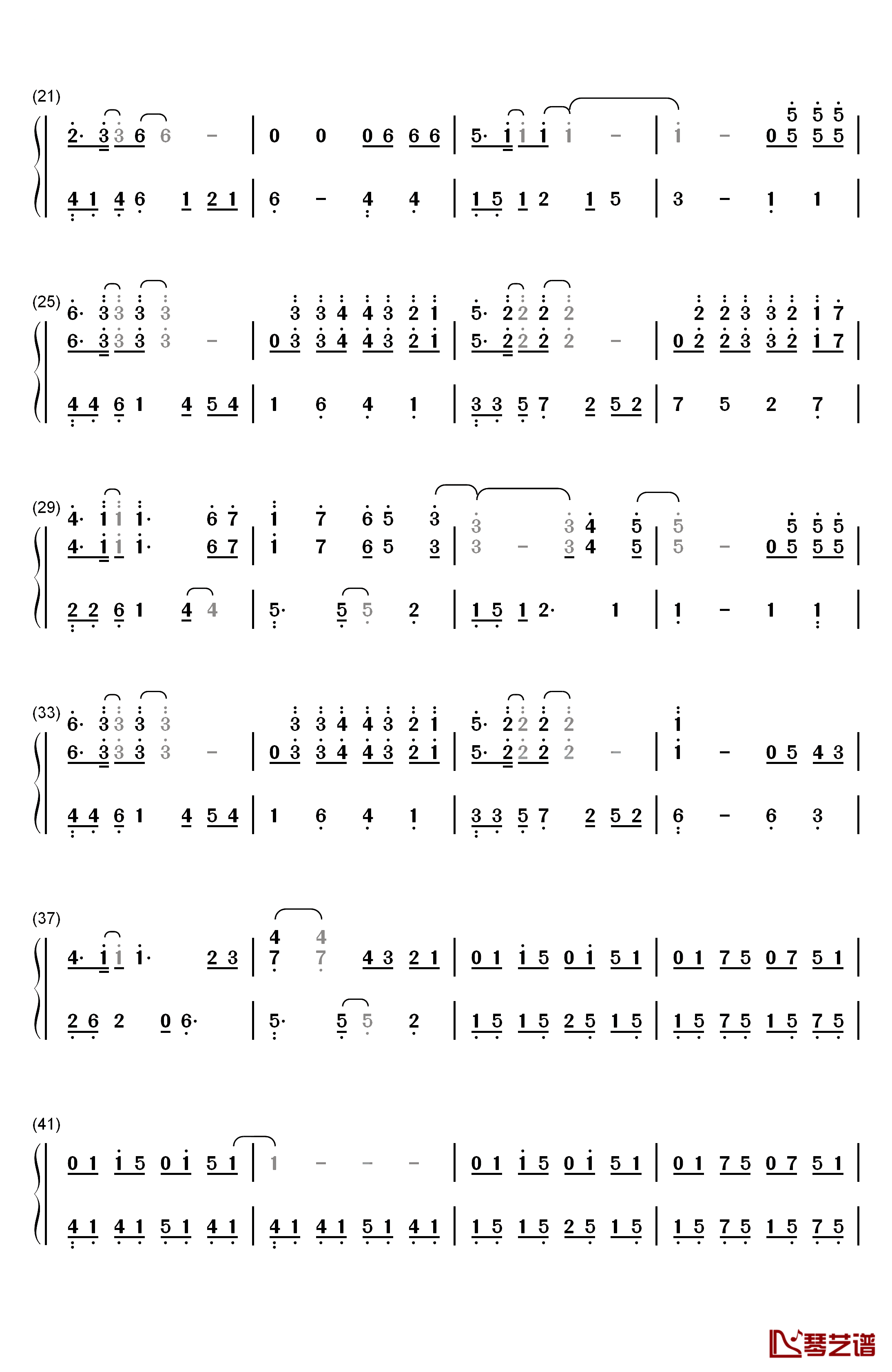 摩天轮的眼泪钢琴简谱-数字双手-创造101 金志文2