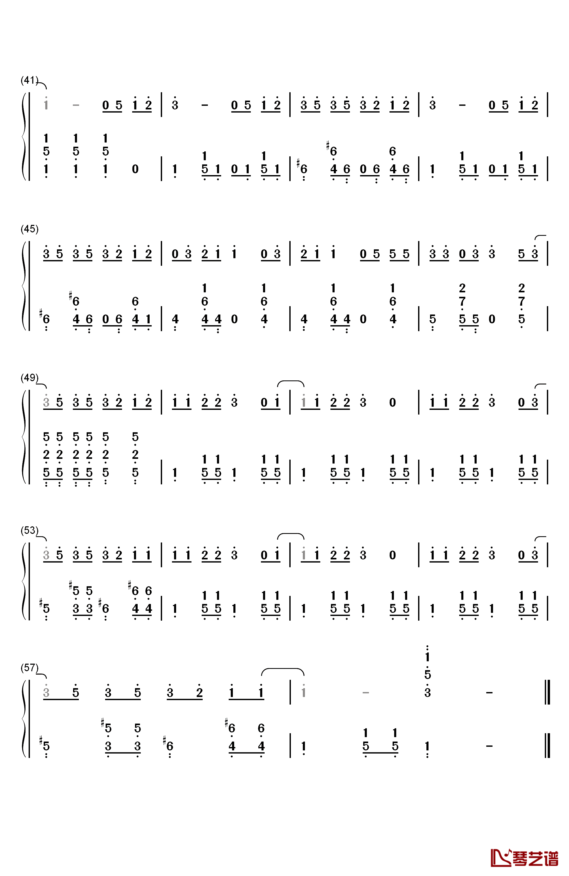 创造101钢琴简谱-数字双手-创造101女孩3