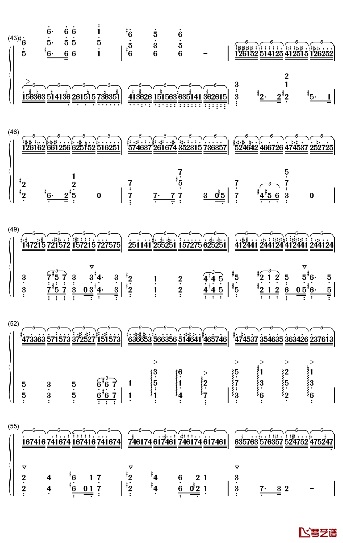 肖邦练习曲第23首钢琴简谱-数字双手-肖邦4
