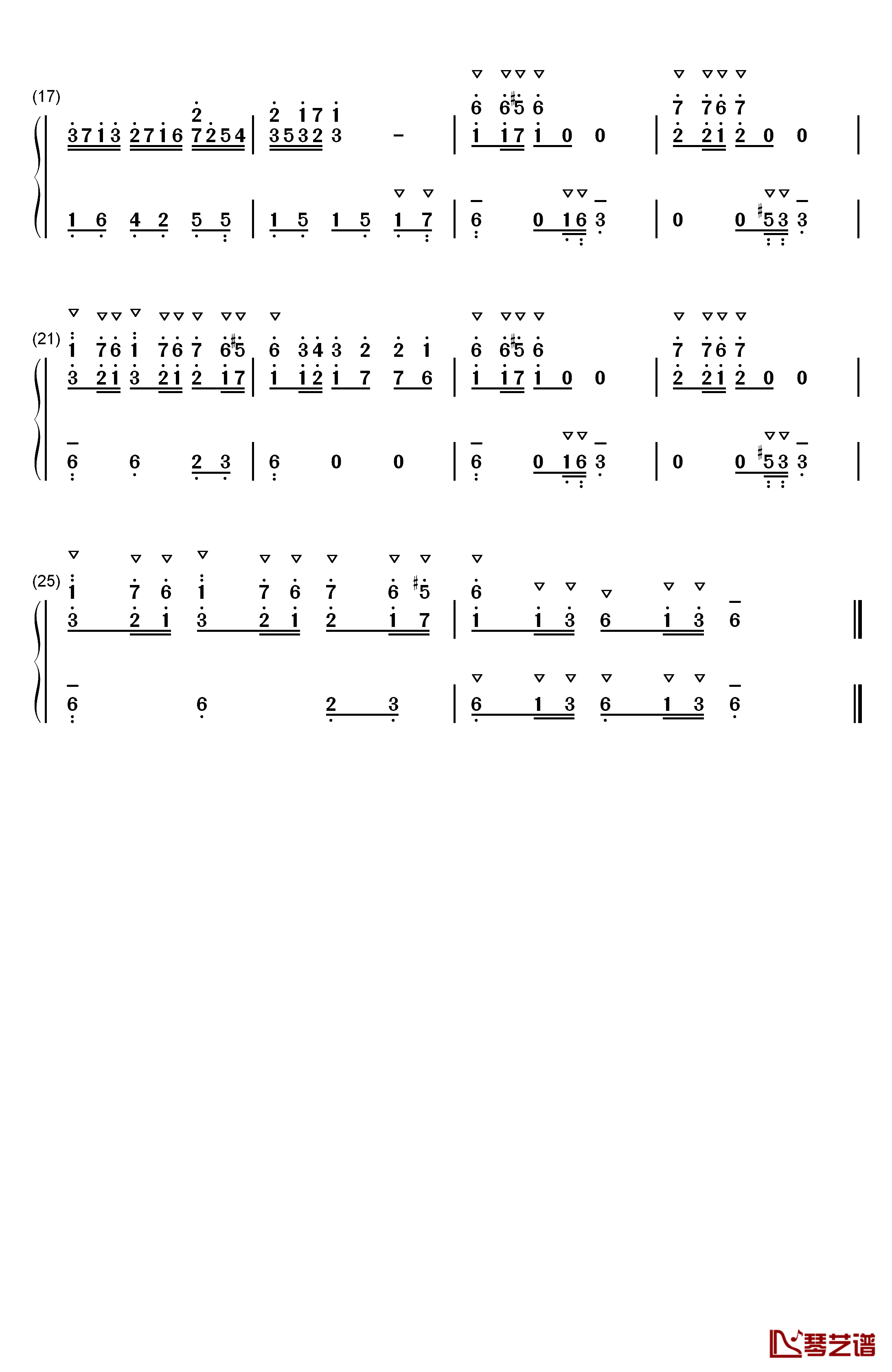 波罗涅兹舞曲 22钢琴简谱-数字双手-巴赫2