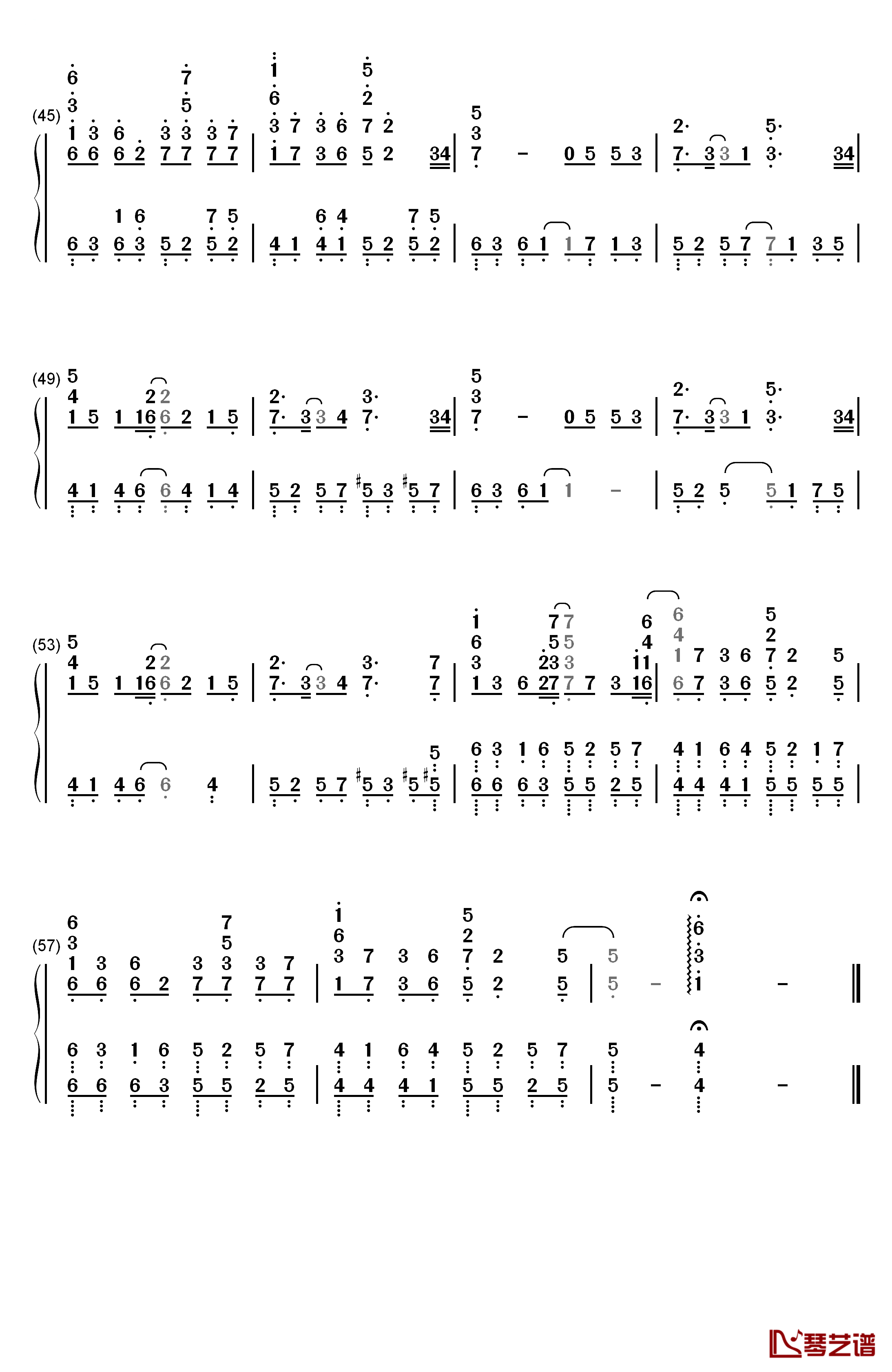 Acedia钢琴简谱-数字双手-初音未来4