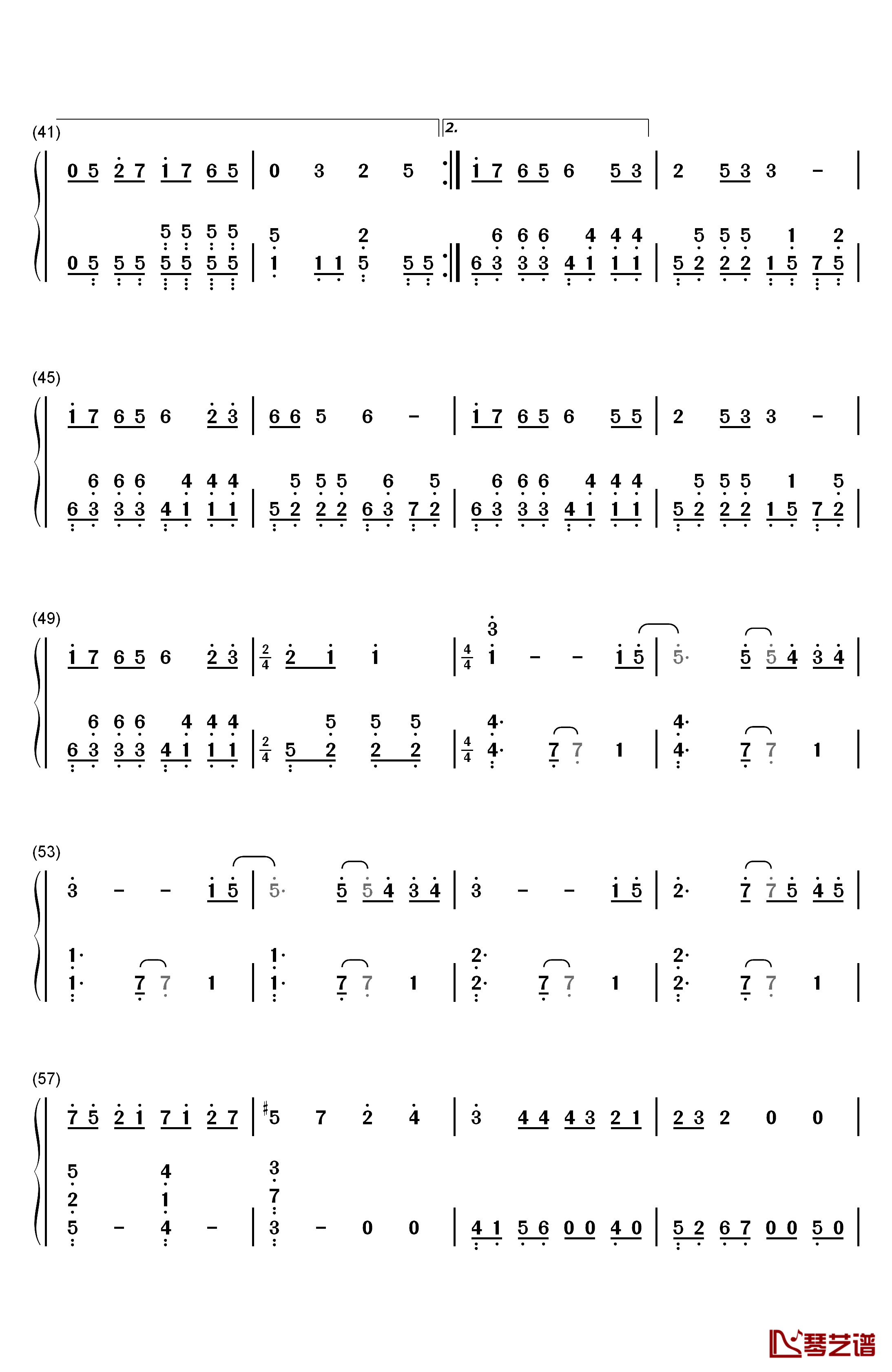 PLANET钢琴简谱-数字双手-ラムジ3