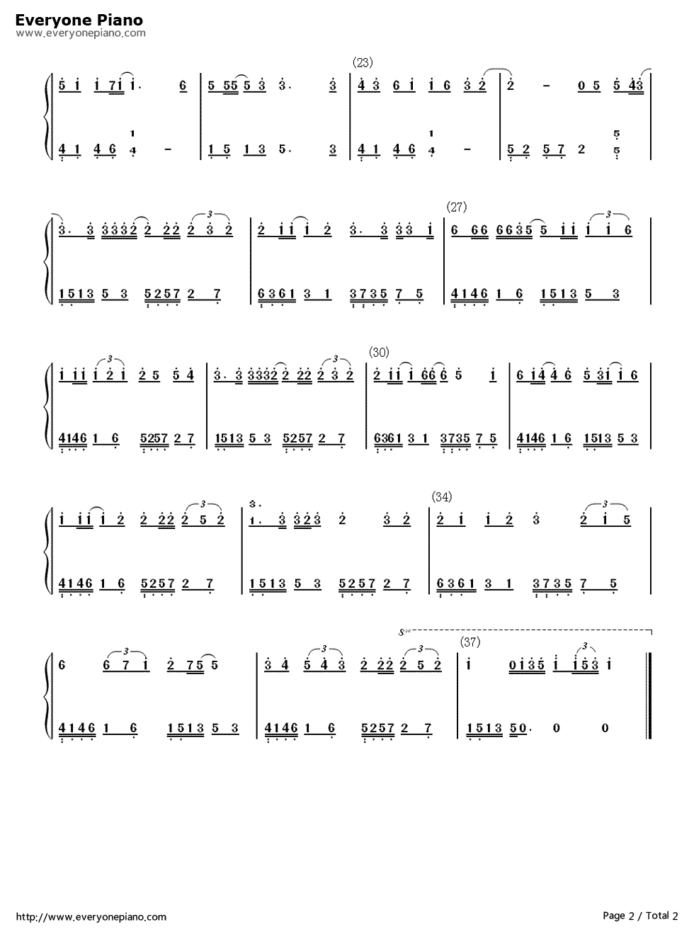 星座书上简单版钢琴简谱-数字双手-许嵩2