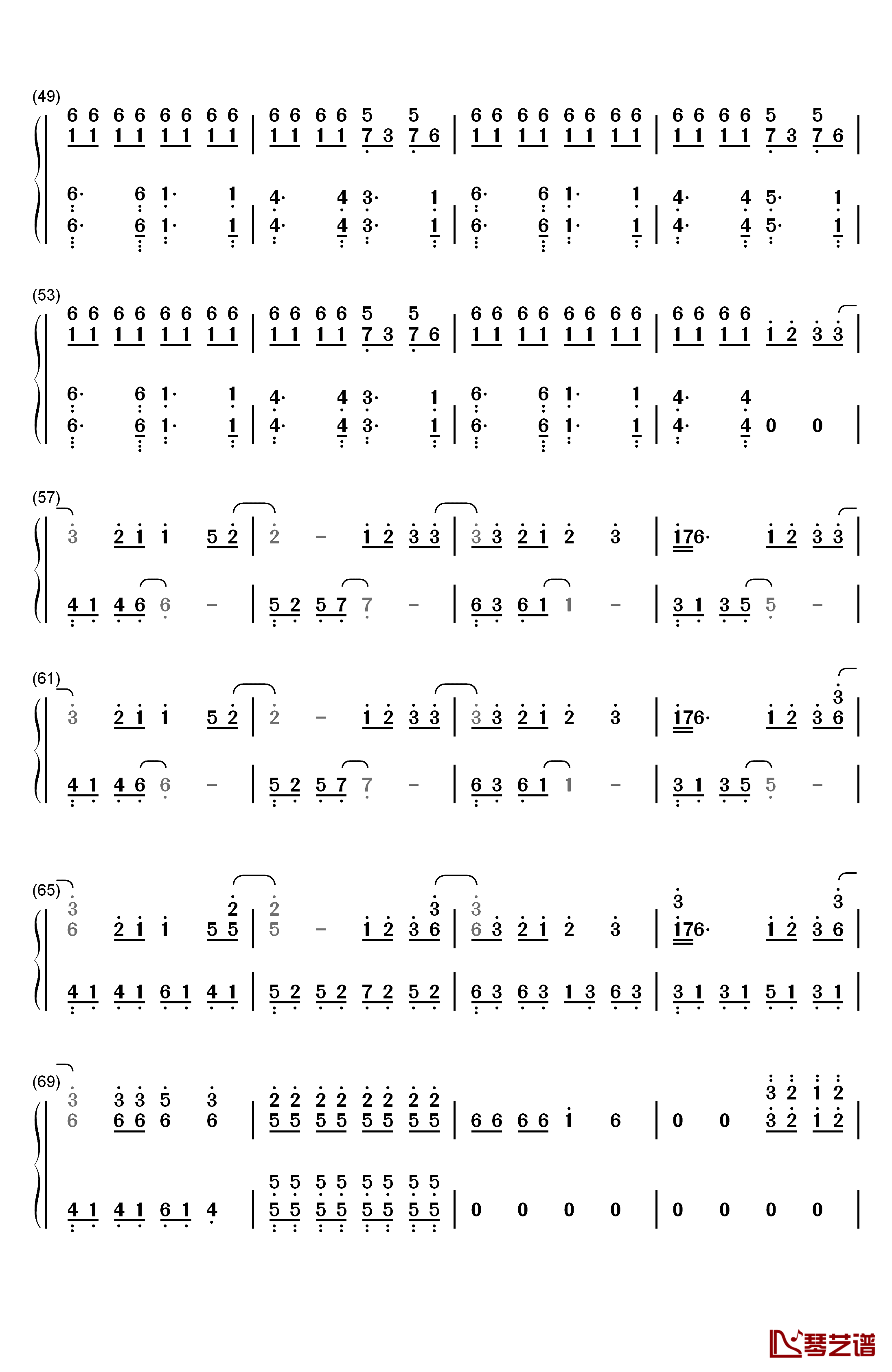 Handclap钢琴简谱-数字双手-Fitz & The Tantrums3