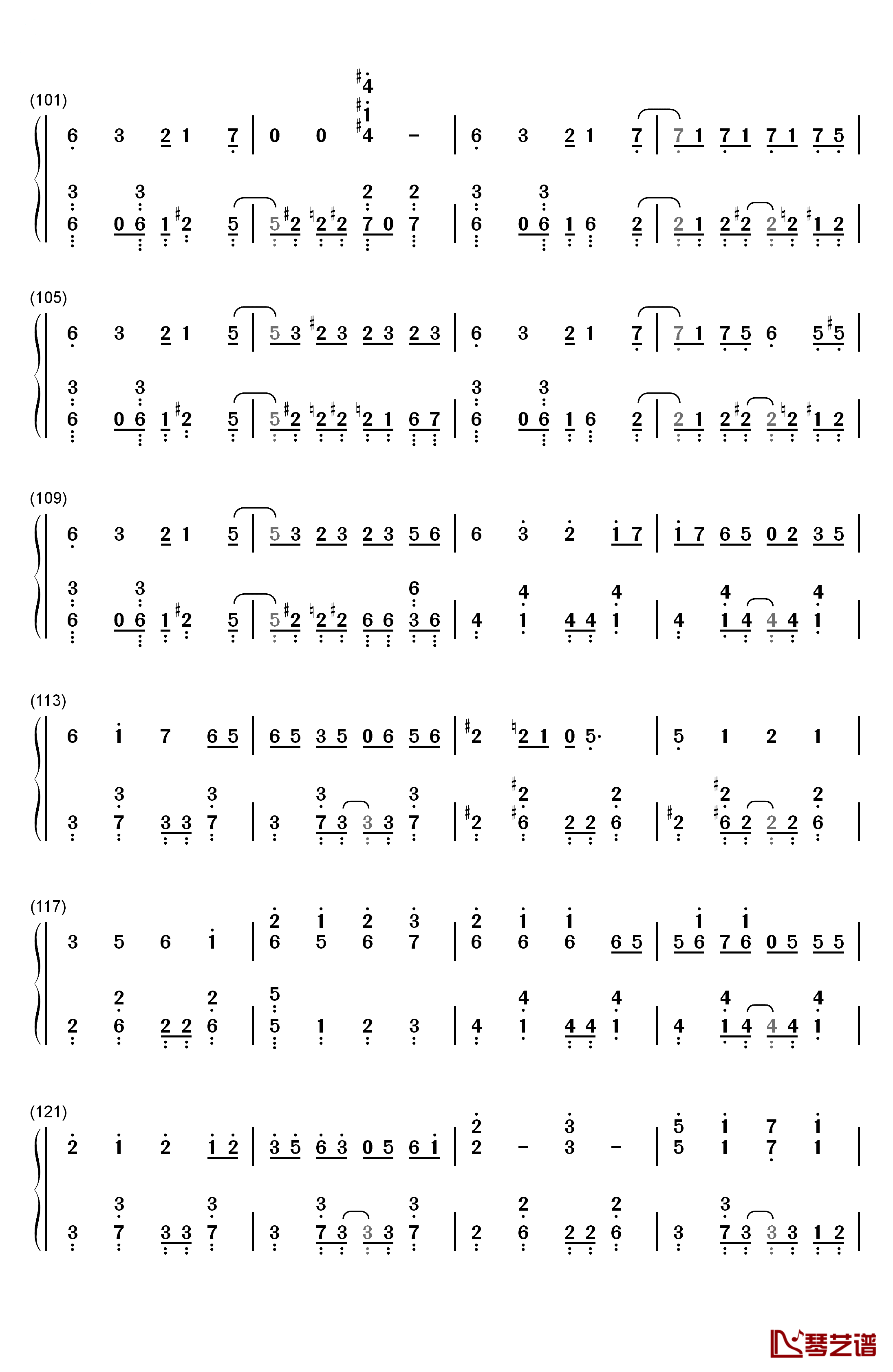 チルドレンレコード 钢琴简谱-数字双手-IA（じん）6