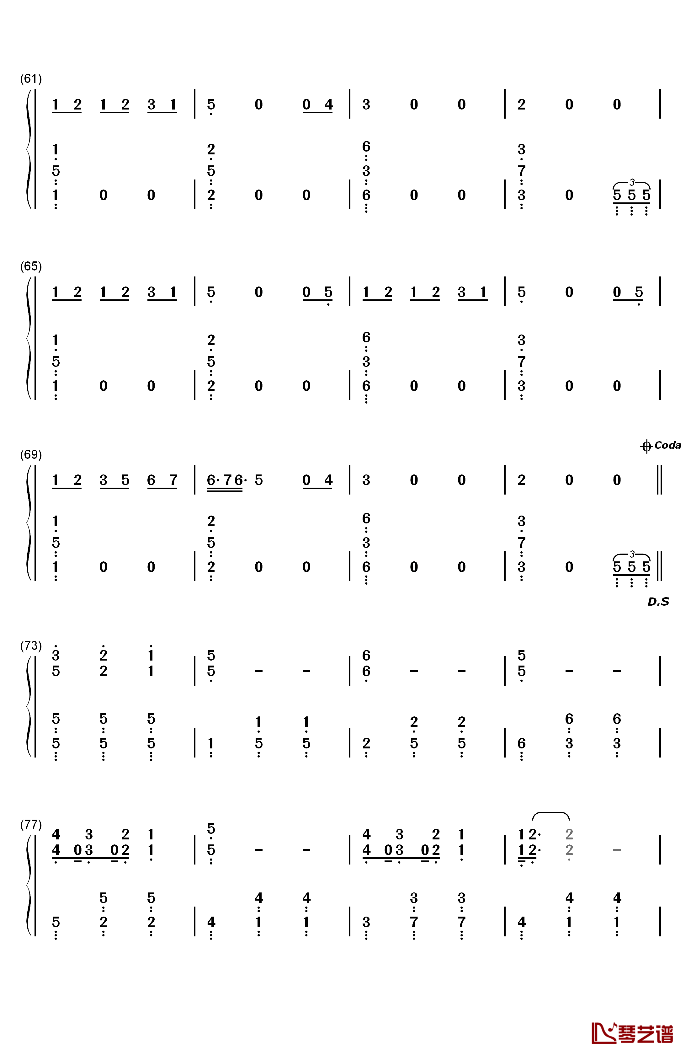 Two Fux钢琴简谱-数字双手-Adam Lambert4