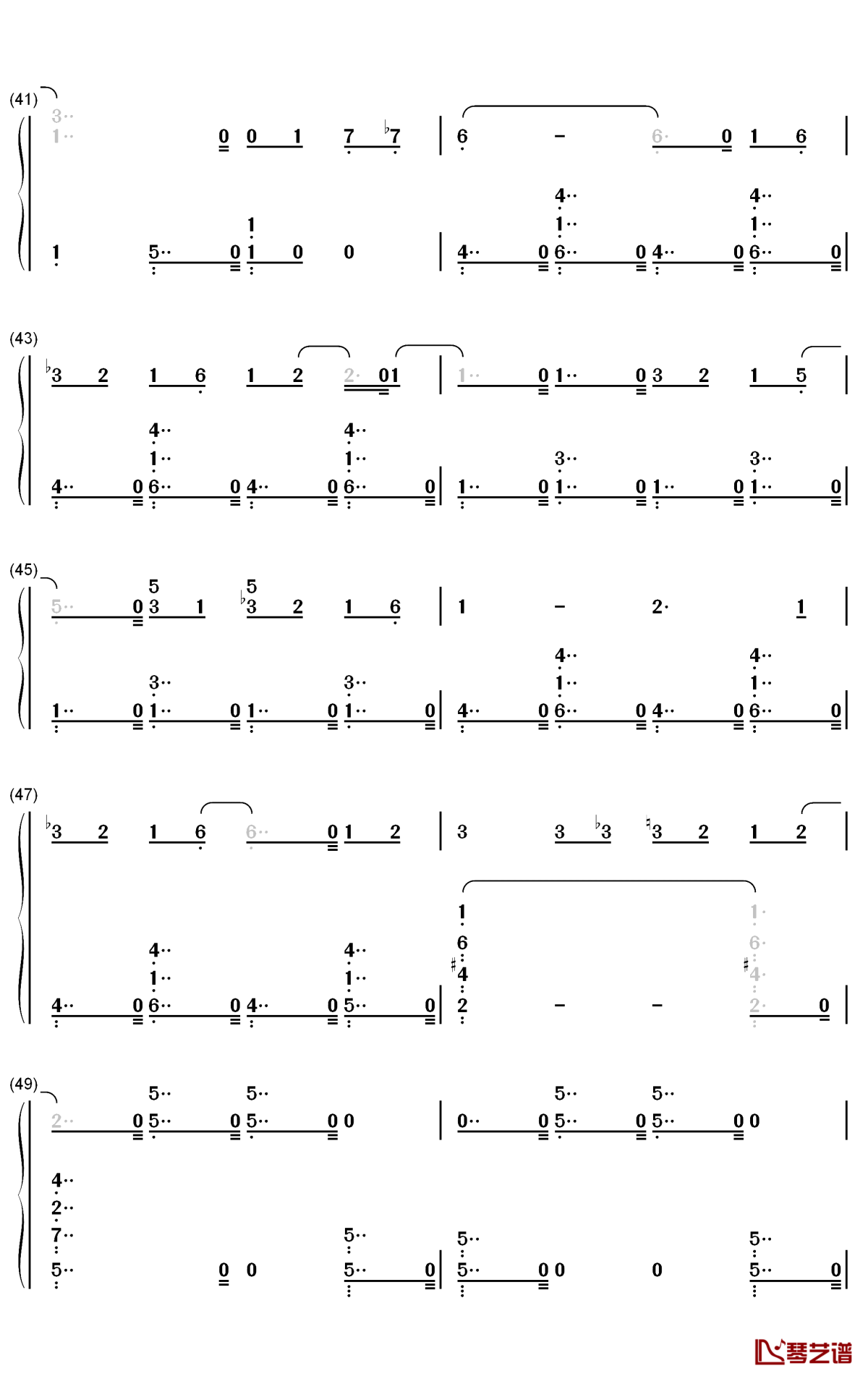 猫之步态舞钢琴简谱-数字双手-戴维·赫勒韦尔5
