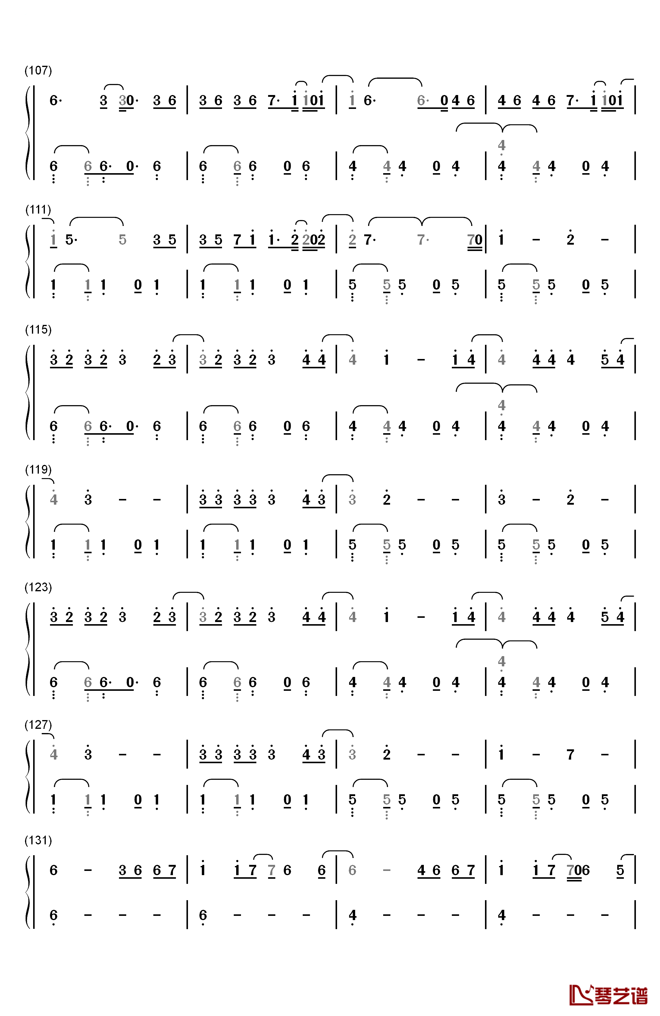 Despacito简单版钢琴简谱-数字双手-Luis Fonsi5