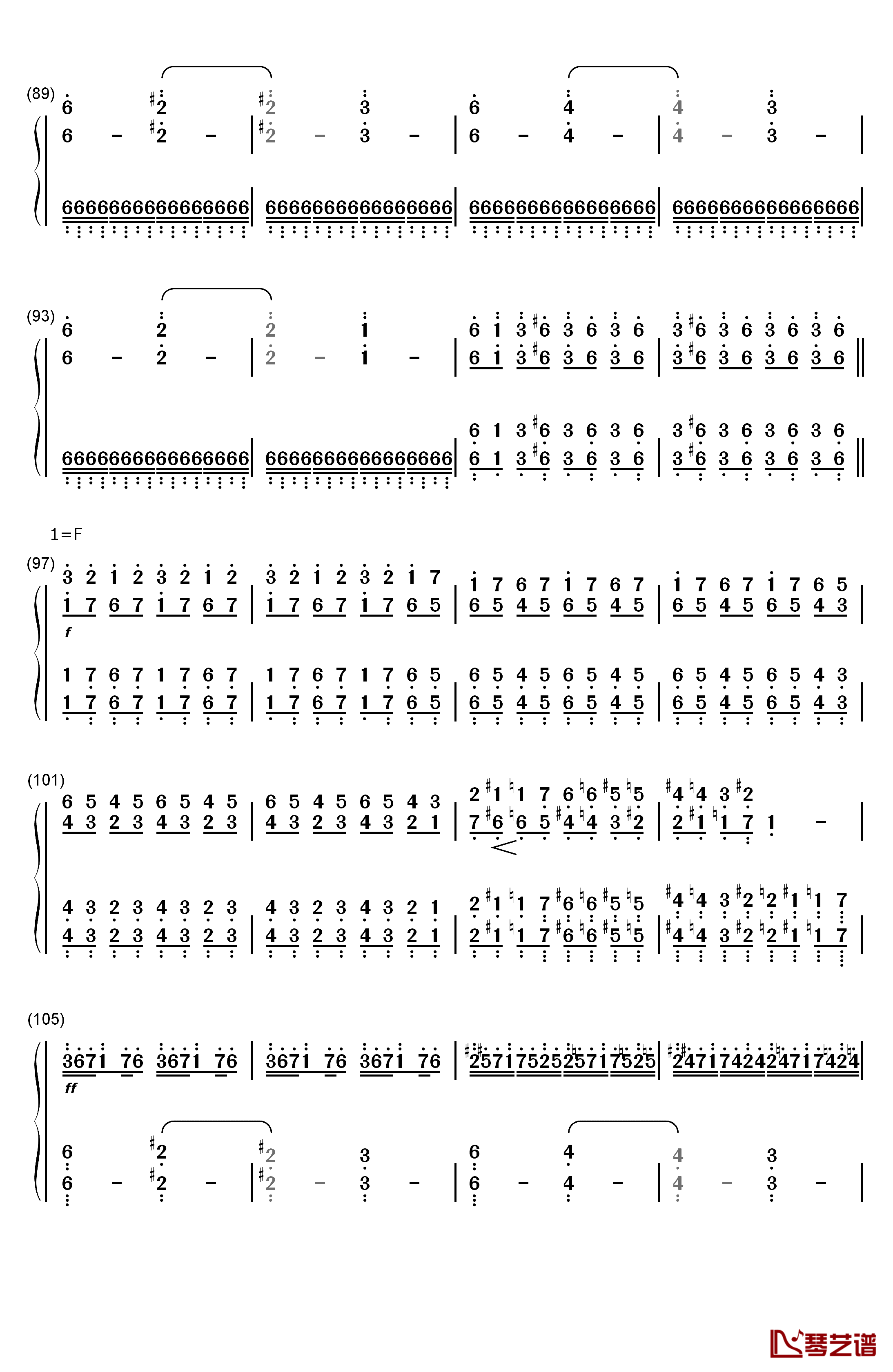 天国的孩子钢琴简谱-数字双手-马克西姆5