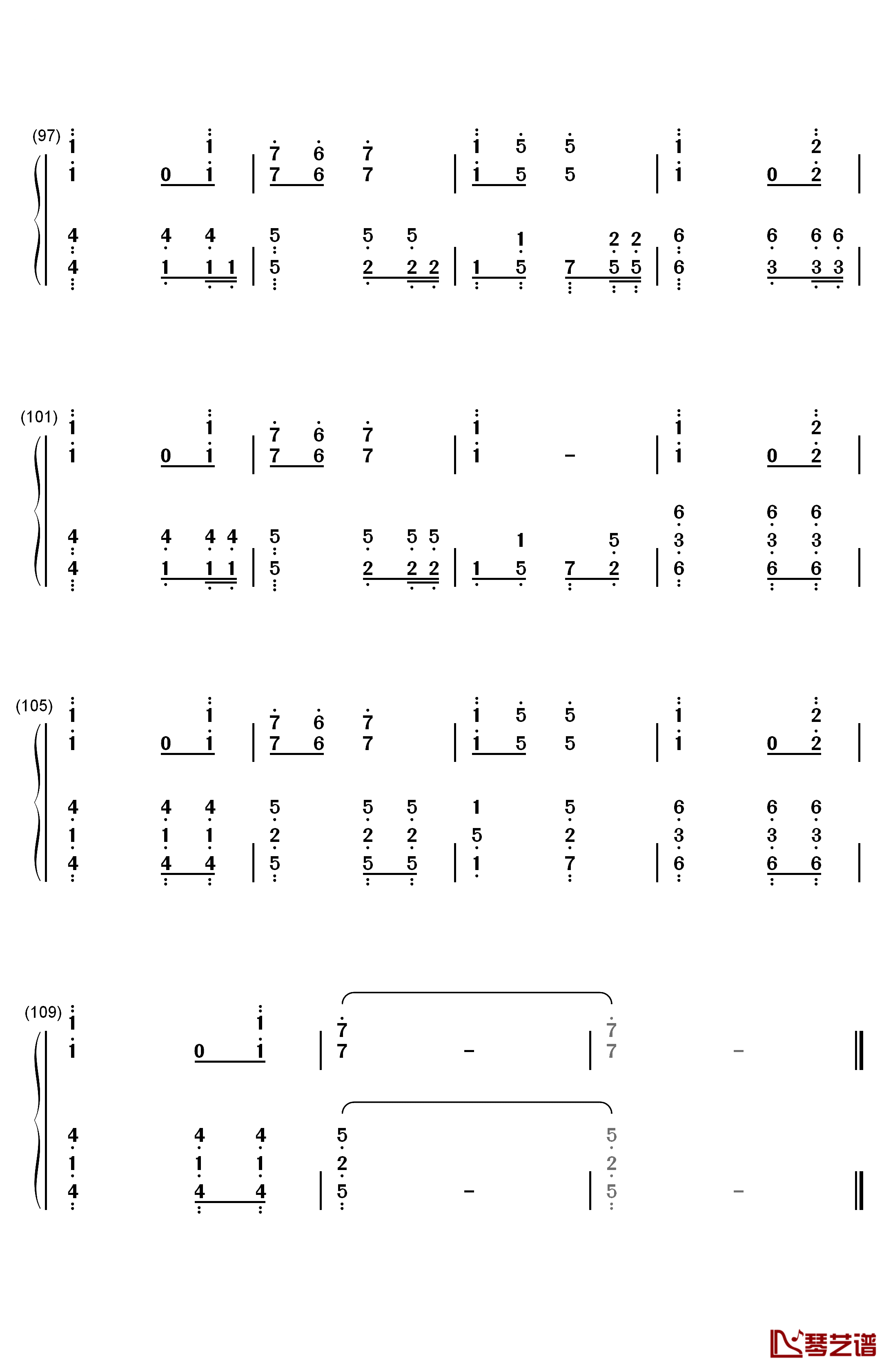 PLANET钢琴简谱-数字双手-ラムジ6
