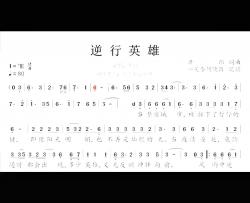 逆行英雄简谱-萧郎演唱-动态歌谱视频曲谱