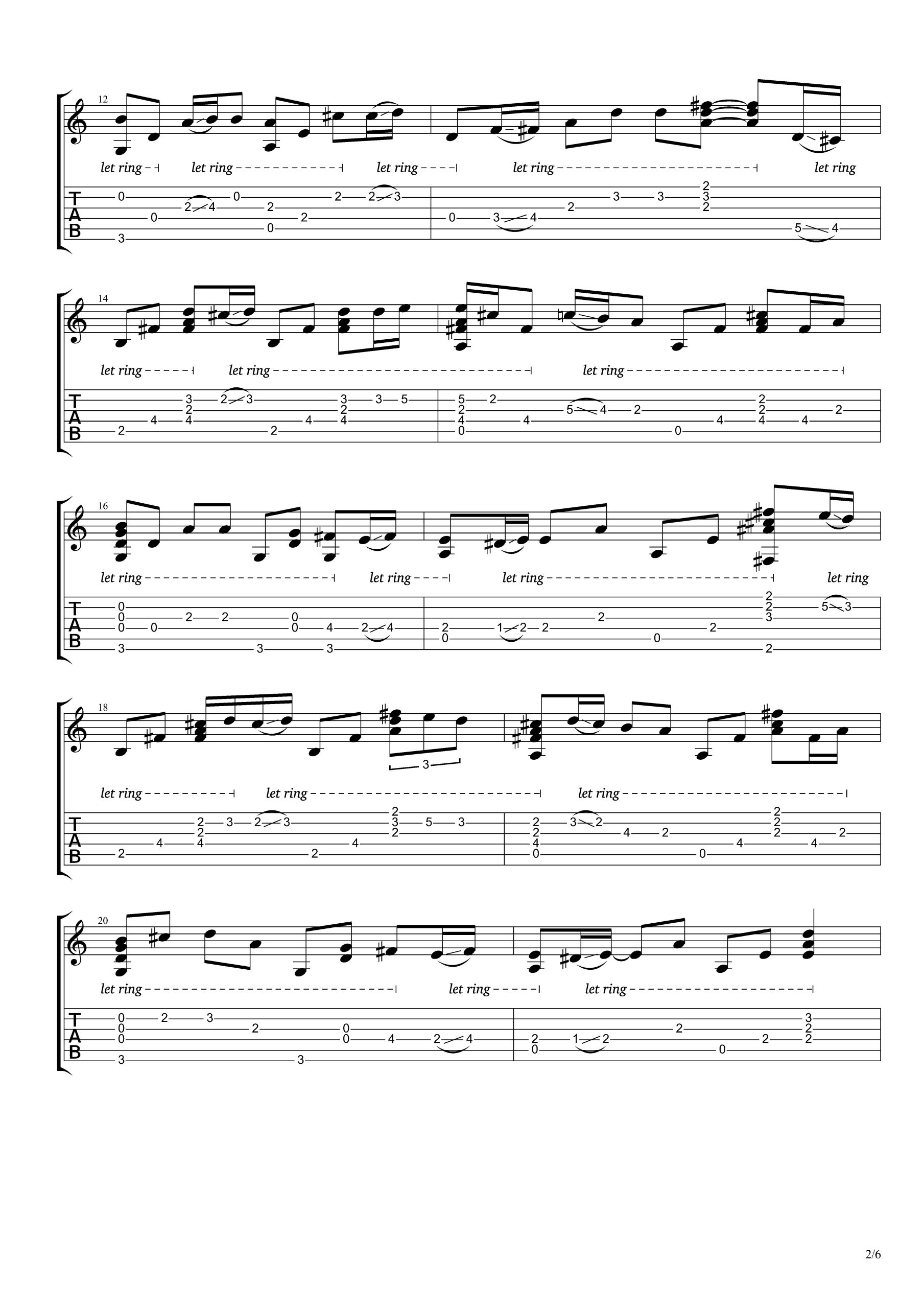 寂寞的季节指弹谱-陶喆-吉他独奏六线谱-附PDF图片谱1