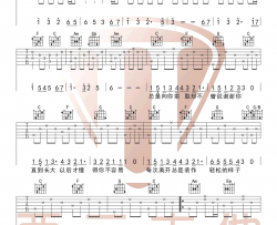 筷子兄弟《父亲》原版编配C调弹唱吉他六线谱-高清图片谱