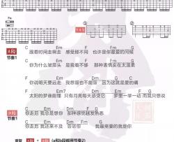 刘嘉慧《时间轴》吉他谱(C调)-Guitar Music Score